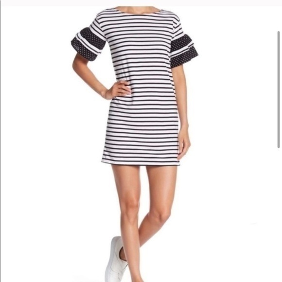 Romeo & Juliet Striped Polka Dot Dress Small - Picture 2 of 7